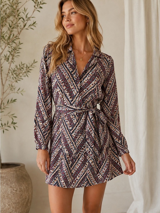 Veronica Beard Dresses & Skirts - Veronica Beard Georgia Belted Printed Cotton Mousseline Mini Shirt Dress Size 2